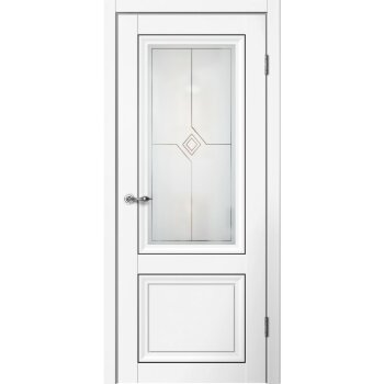 Межкомнатная дверь М01 ПО (Белый)    