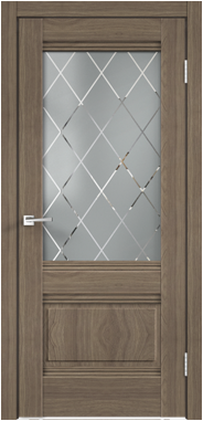 Межкомнатная дверь ALTO 2V ( Орех Американский Морёный) ) 