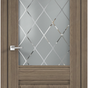 Межкомнатная дверь ALTO 2V ( Орех Американский Морёный) ) 